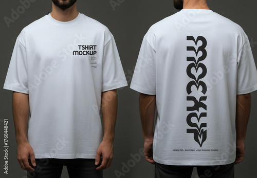 Mockup of Men Oversized T-Shirt