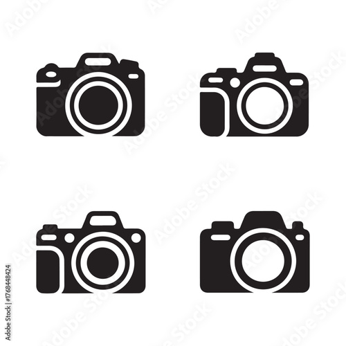 Studio DSLR Camera Solid Icons