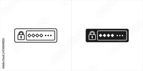 Password input field with lock icon