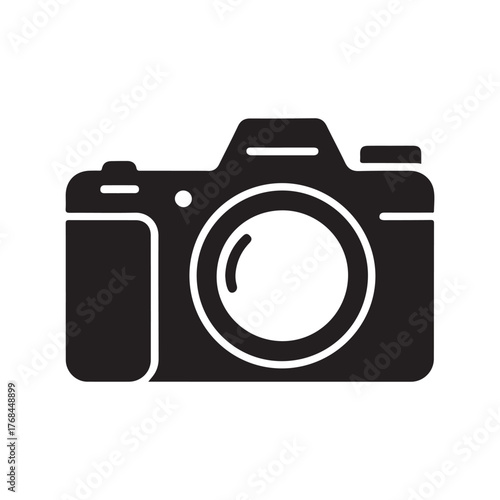 Professional DSLR Camera Solid Icon
