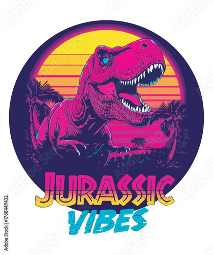Jurassic Vibes T Shirt Design