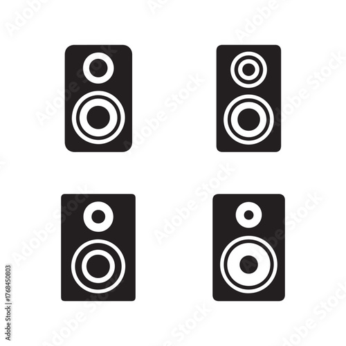 Living Room Sound System Solid Icons