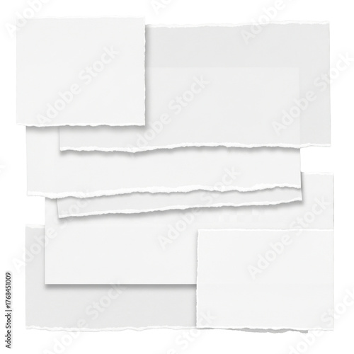 Wallpaper Mural Torn paper pieces arranged in a creative composition for design. Torontodigital.ca