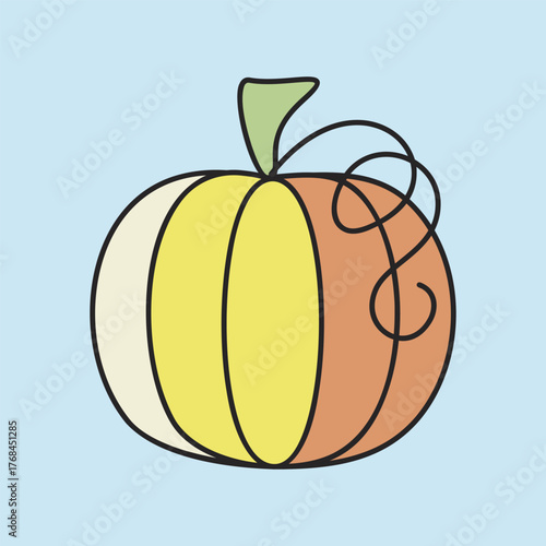 Autumn Harvest Pumpkin Vector icon