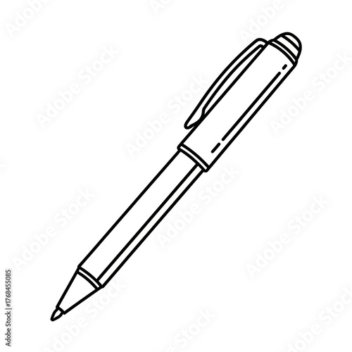 Hand-drawn ballpoint pen vector illustration for writing and creativity projects scalable svg silhouette vector illustration white background