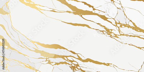 Elegant white marble texture with luxurious gold veins abstract background