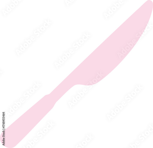 Pale pink butter knife cutlery food utensil tableware dining equipment vector