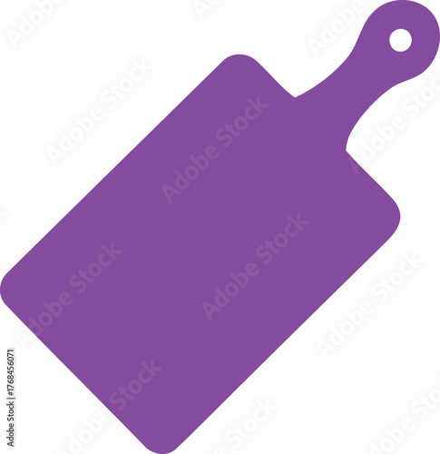 Purple cutting board illustration for culinary preparations and kitchen design