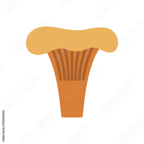 Mushroom chanterelle isolated design vector icon