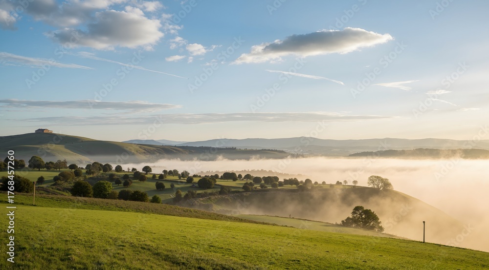 Fototapeta premium landscape with fog