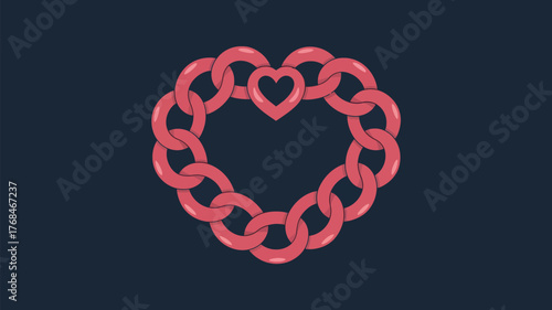 Express your deep love with a linked chain heart, celebrate unbreakable bonds and connections in a unique and memorable way this Valentine's Day