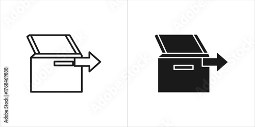 Export icon, box with arrow pointing right