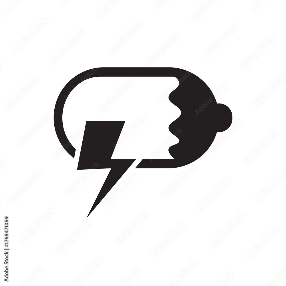 Fototapeta premium Energy capsule icon. Capsule with bolt symbol, fits supplements, energy boost, health, and wellness concepts.