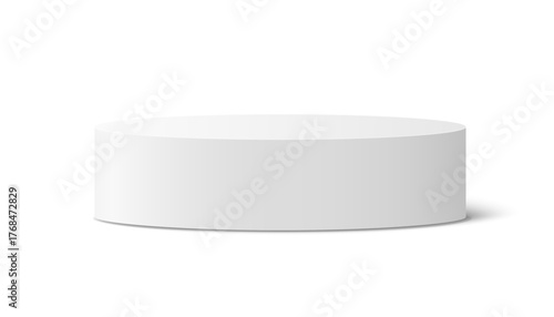 Circle podium, cylindrical pedestal or platform, Modern platform mockup 3d stand stage, column platform pillar, round empty podium template for product presentation, beauty or fashion showcase
