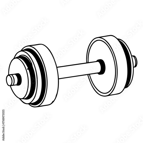 dumbbell isolated on white
