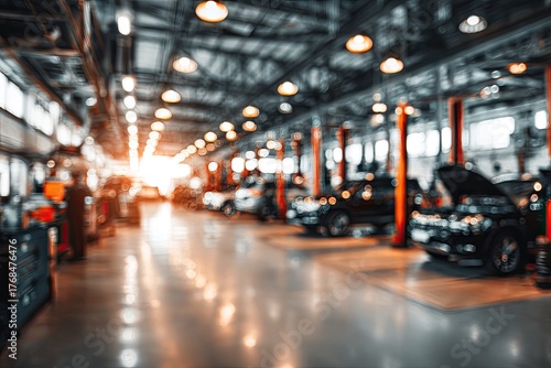 Well-lit garage with cars on lifts, ready for repair