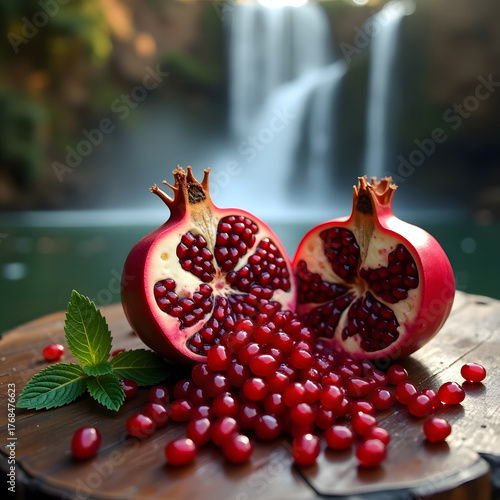 pomegranate on the table