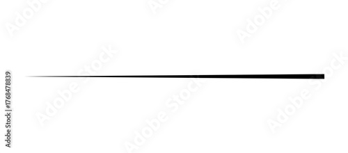 Black tapered straight line 