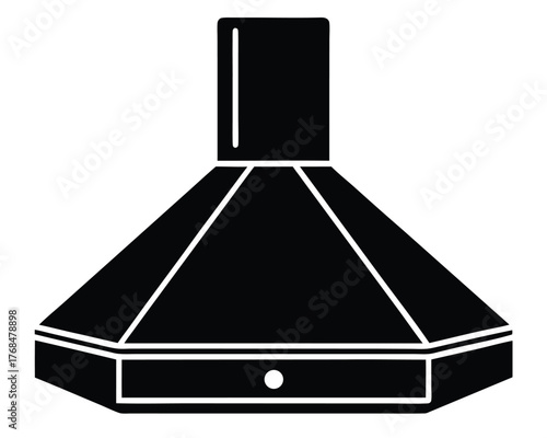 Modern kitchen extractor hood icon symbol for ventilation