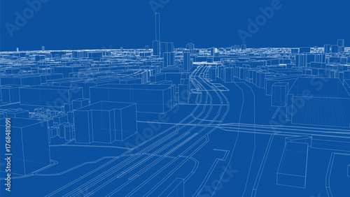 Futuristic City Blueprint