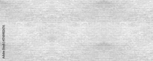 Texture of old white brick wall large background.