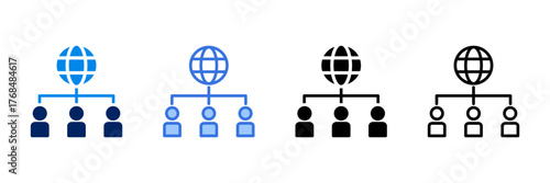 Interconnected  Icon Set Different Style Collection 