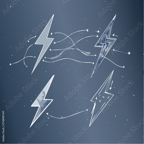 Dark blue abstract vector illustration of a starry night sky and space constellation
