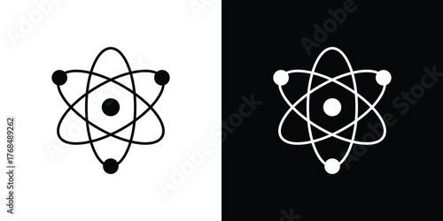 Science icon in solid silhouette set. Vector Illustration.