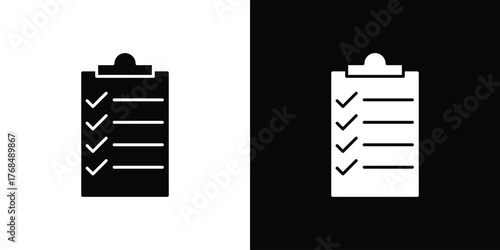Planning icon in solid silhouette set. Vector Illustration.