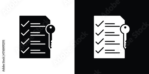 Key takeaway icon in solid silhouette set. Vector Illustration.