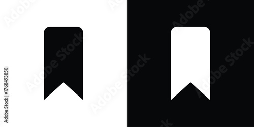 Free Download Bookmark icon in solid silhouette set. Vector Illustration. - GFXLoad