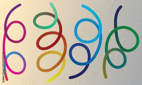 Colorful spiral lines dance gracefully against a gradient backdrop creating a visually engaging abstract composition