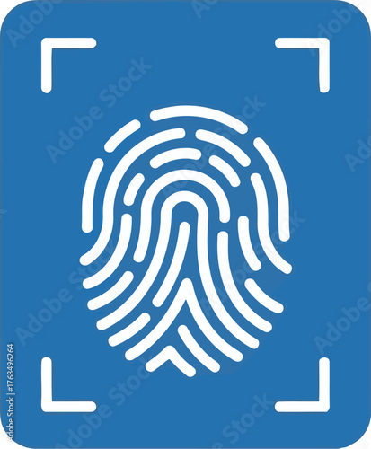Digital fingerprint scan security technology authentication biometric id vector