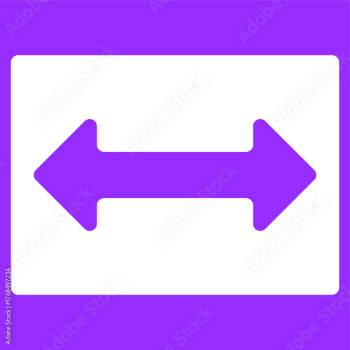 White adjust page icon on purple background – flat minimal vector for document and interface design.