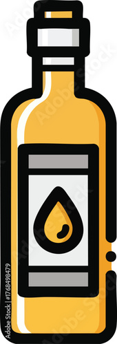 Bottle of Oil Icon Illustration.