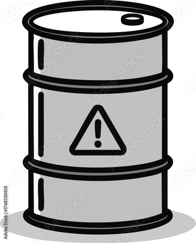 Hazardous Material Barrel Warning Symbol 1.