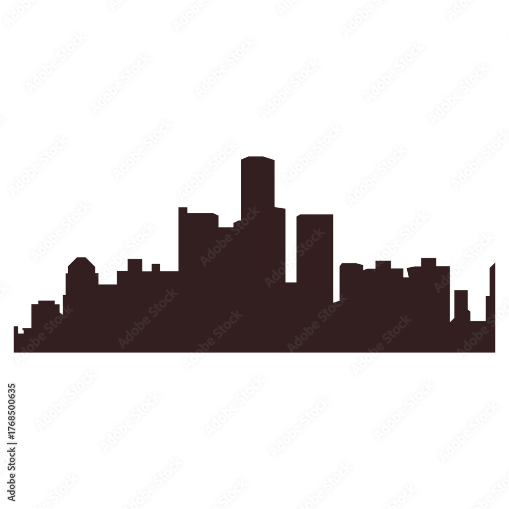 Naklejka premium City Silhouette Vector 