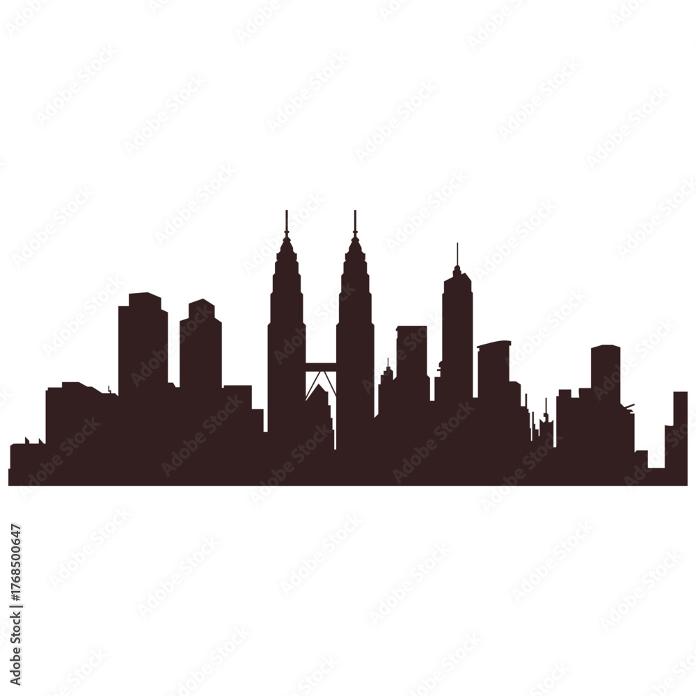 Obraz premium City Silhouette Vector 