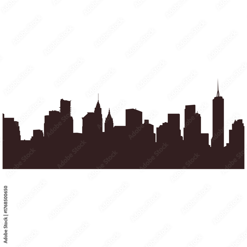 Naklejka premium City Silhouette Vector 