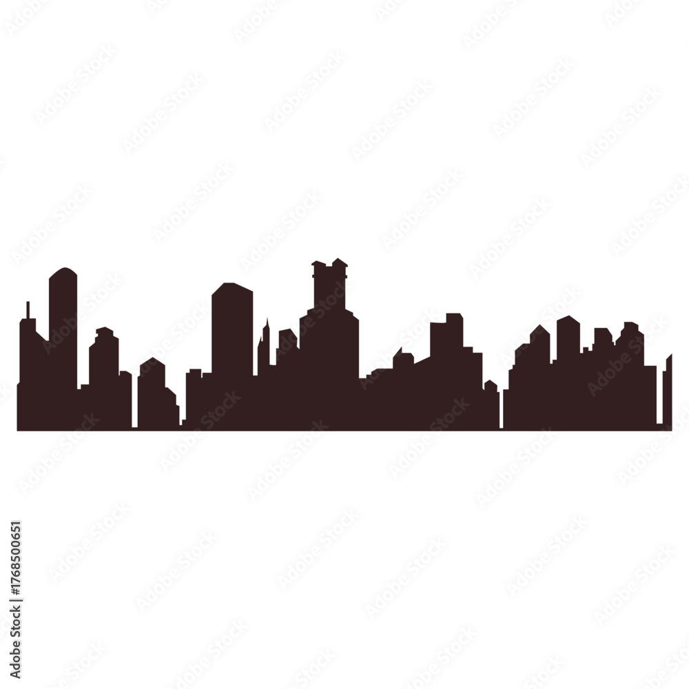Fototapeta premium City Silhouette Vector 