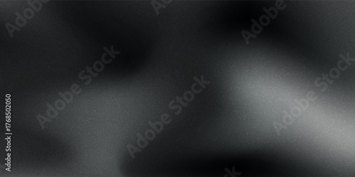 Black dark gray silver white wave abstract background for design. Light wave, wavy line. Ombre gradient. Noise rough grungy grain brushed metal metallic effect.eps10