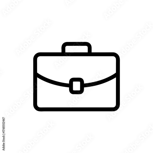 A minimalist line art illustration of a briefcase, symbolizing business, work, and professional endeavors, perfect for corporate and startup themes