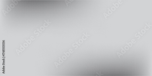Halftone faded gradient texture. Grunge halftone grit background. White and black sand noise wallpaper. Retro pixilated vector backdrop eps10