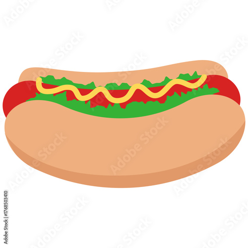 hot dog with mustard