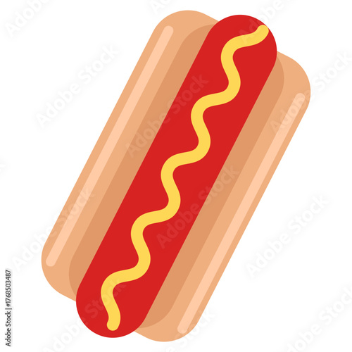 Hotdog with Mustard Topping