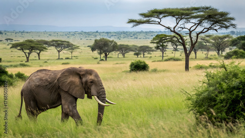 African elephant in the National Park