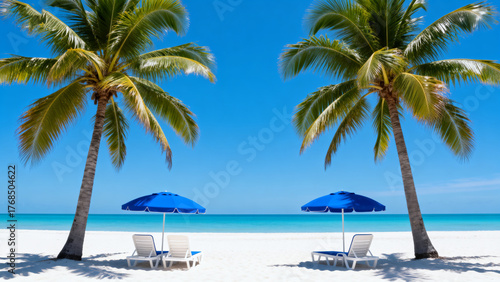 TropicalBeachWithPalmTrees