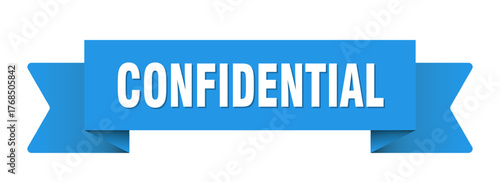 confidential ribbon isolated on transparent background. confidential ribbon