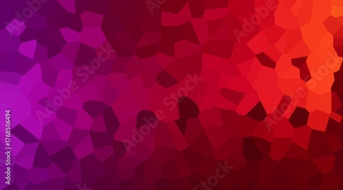 Illustration of abstract mosaic background with a vibrant gradient of purple, red, and orange hues, creating a dynamic and eyecatching design element for various applications