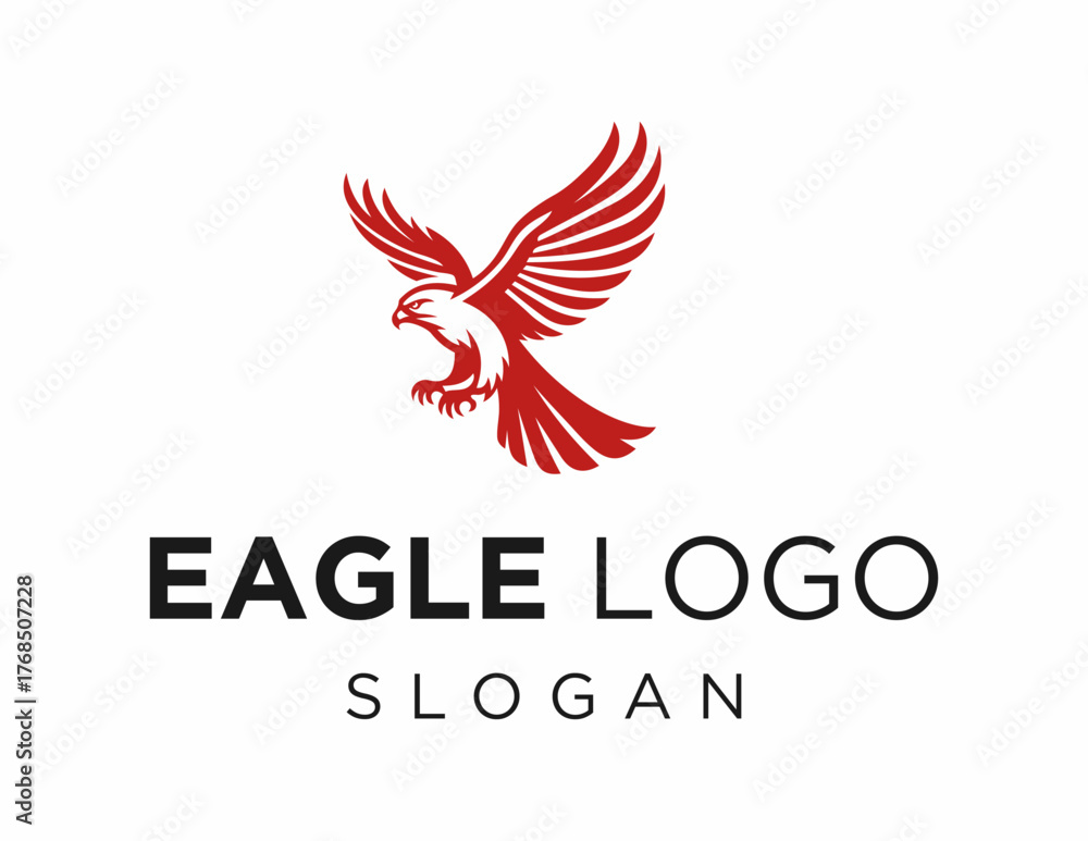 Fototapeta premium Logo about Eagle created using the CorelDraw application. on a white background.